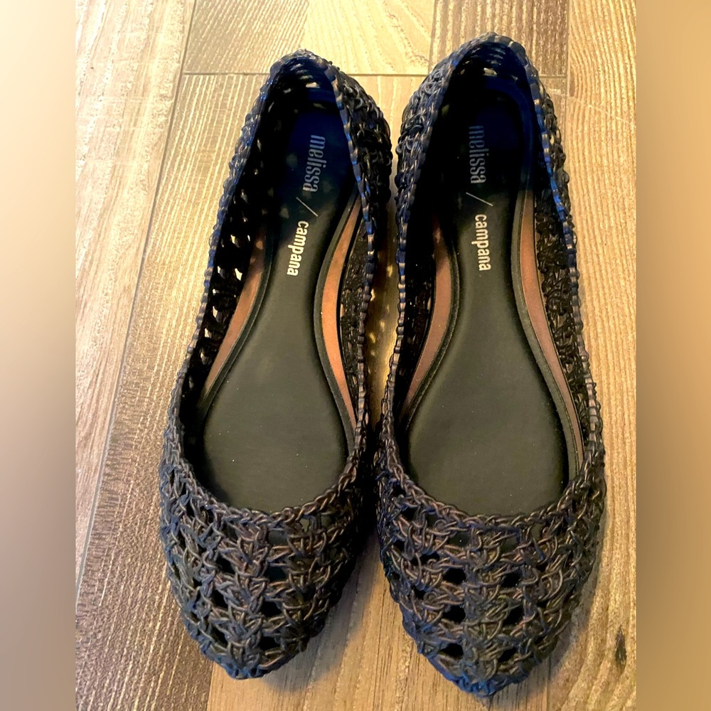 Melissa Campana Black Rubber Shoes